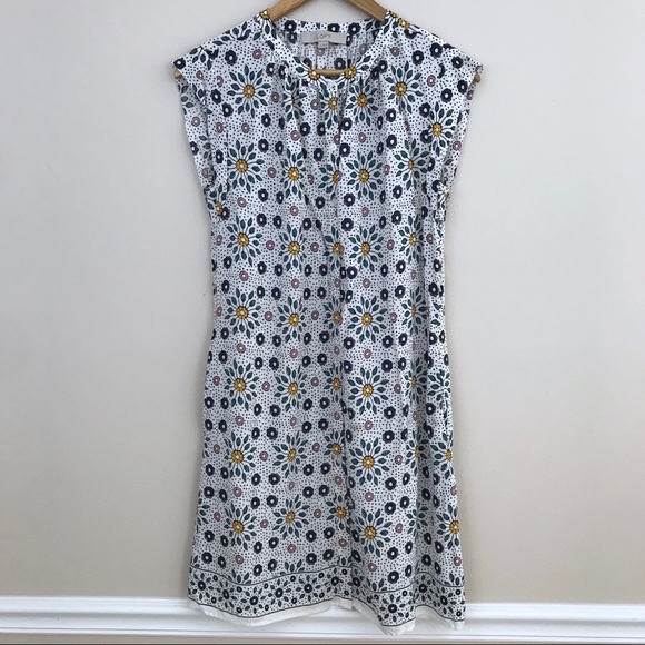 LOFT Dresses & Skirts - LOFT Painterly Floral Flutter Shirtdress size med
